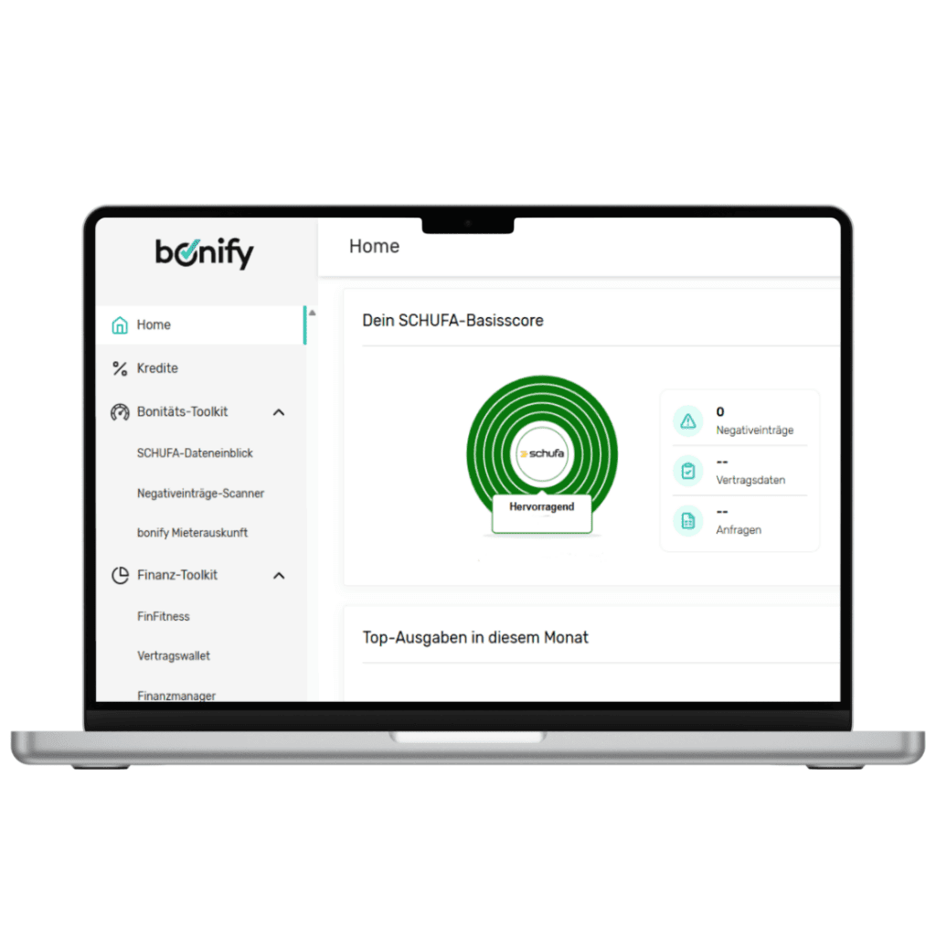 bonify SCHUFA-Einblick in WebApp